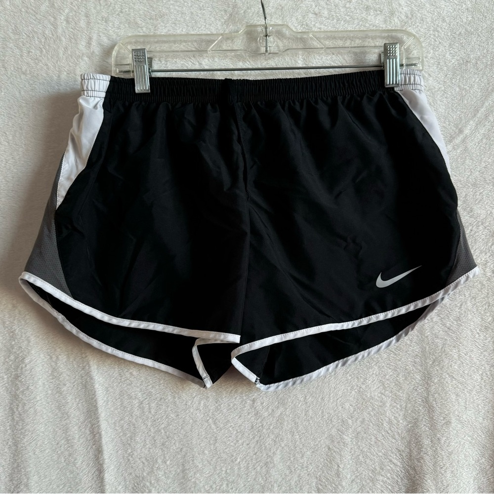 Nike Women's Black and White Athletic Shorts